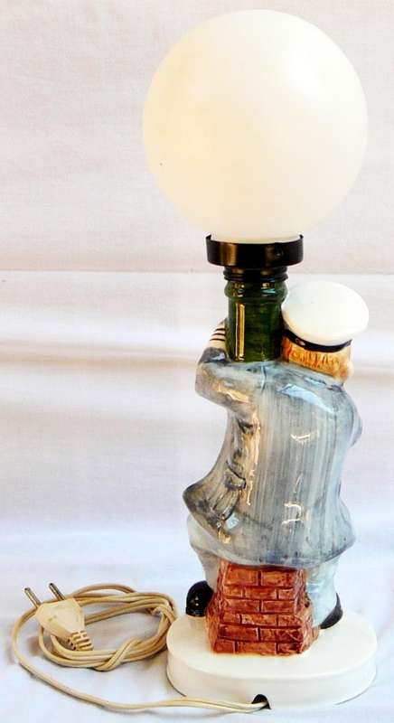 Novelty Lamp - Drunken Sea Captain Holding up Lamp Post