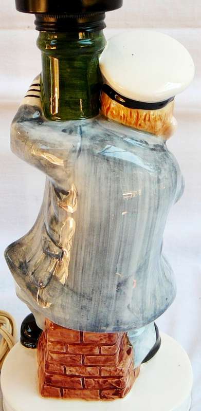 Novelty Lamp - Drunken Sea Captain Holding up Lamp Post