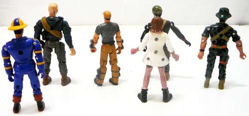 A Bunch of 5 Mini Action Figures and a Lady Doctor