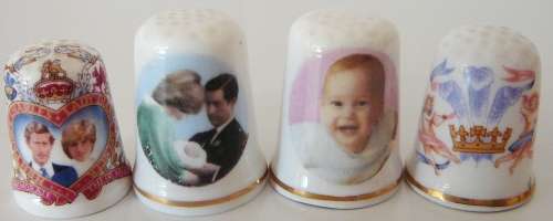 4 Thimbles Celebrating the Prince of Wales Family
