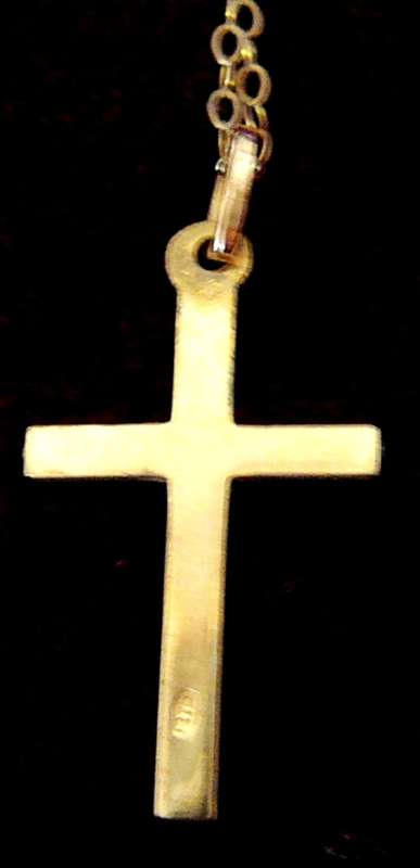 9 ct Gold Cross on 9 ct Fine Gold Chain
