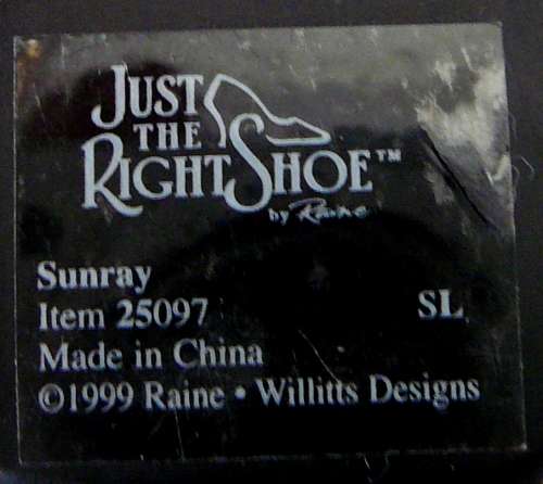 'Just The Right Shoe' - Collectible - 'Sunray'