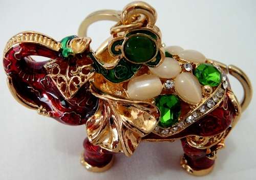 A Very Glitzy Indian Elephant Key Chain\ Handbag Charm