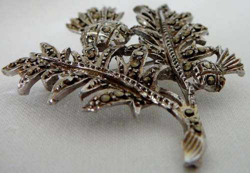 A Very Attractive Marcasite Brooch - Scottish Thistle
