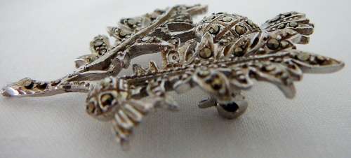A Very Attractive Marcasite Brooch - Scottish Thistle