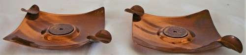 A Pair of Vintage Rhodesian Copper Ashtrays