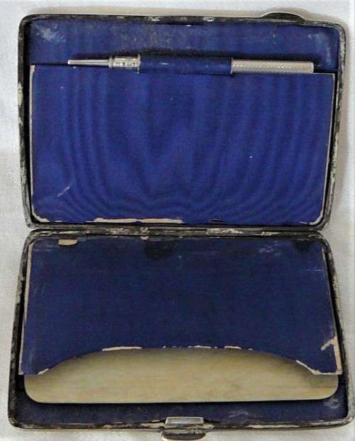 An Antique  Hallmarked Silver Calling Card Case with Pencil 1817