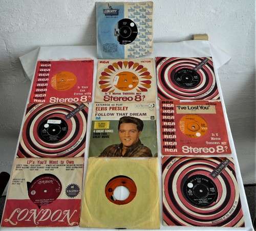 A Selection of 10 7" Vinyl Records See Details Below