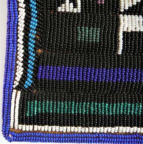 A Stunning Hand Made Glass Bead on Canvas African Wall Hanging