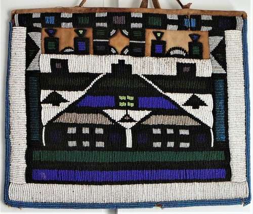 Another Stunning Hand Made Glass Bead on Canvas African Wall Hanging