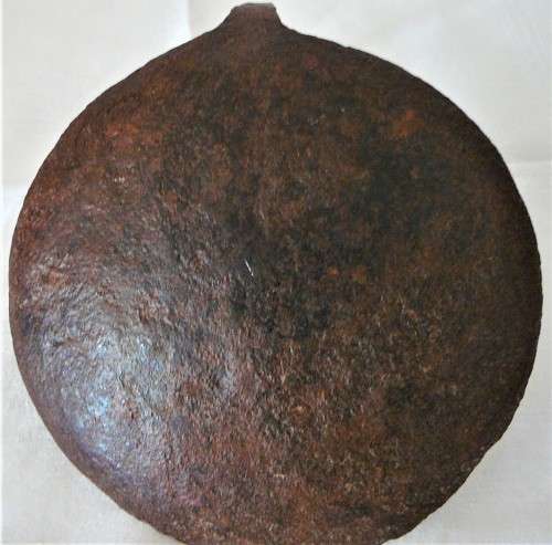 A Very Interesting Hand Beaten African Iron Lamp with Handle