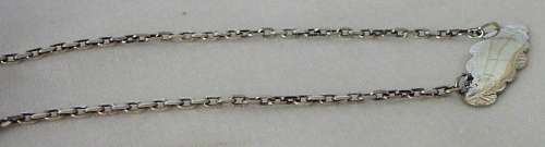 A Fine Sterling Silver Necklace Chain with a Name Tag