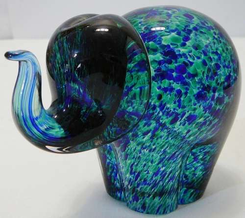 An Absolutely Stunning Glass Elephant Paperweight