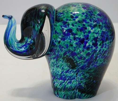 An Absolutely Stunning Glass Elephant Paperweight