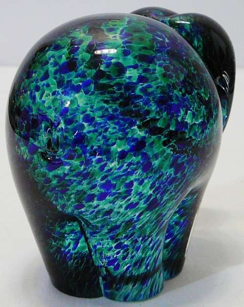 An Absolutely Stunning Glass Elephant Paperweight