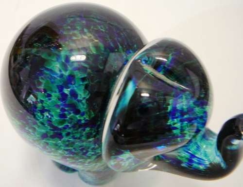 An Absolutely Stunning Glass Elephant Paperweight