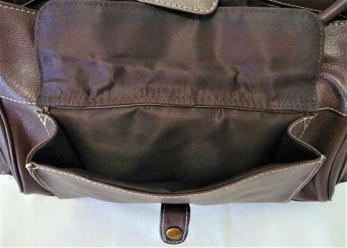 A Stylish Dark Brown Leather Handbag by Joshua Taylor