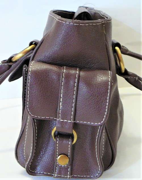 A Stylish Dark Brown Leather Handbag by Joshua Taylor