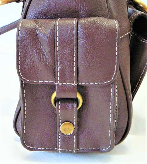 A Stylish Dark Brown Leather Handbag by Joshua Taylor