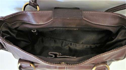 A Stylish Dark Brown Leather Handbag by Joshua Taylor
