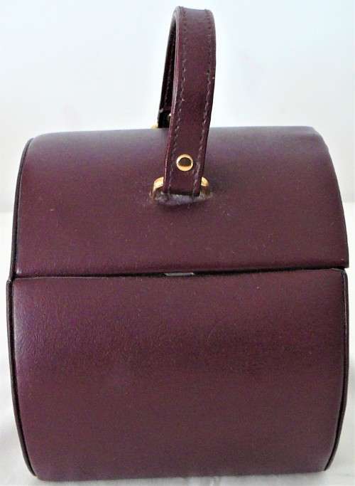A Really Gorgeous Dark Maroon Unused Travelling Jewelery Box
