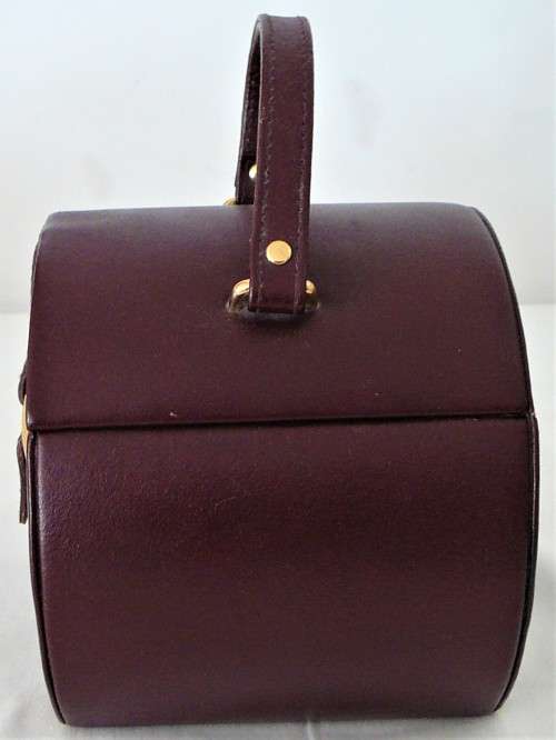 A Really Gorgeous Dark Maroon Unused Travelling Jewelery Box