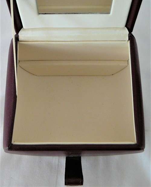 A Really Gorgeous Dark Maroon Unused Travelling Jewelery Box