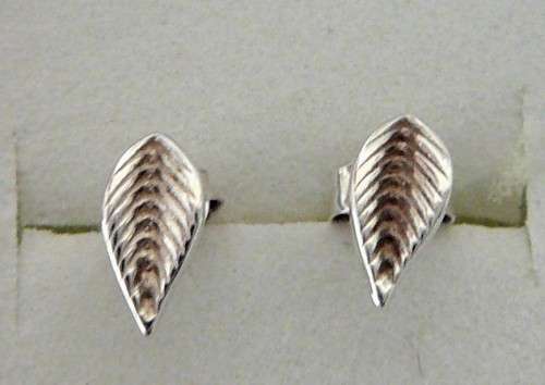 A Pair of Sterling Silver Leaf Earrings