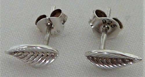 A Pair of Sterling Silver Leaf Earrings