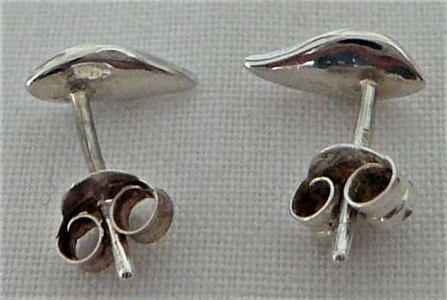 A Pair of Sterling Silver Leaf Earrings