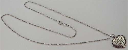 'Daddy's Little Girl' A very Cute Sterling Silver Necklace with Heart Shaped Pendant