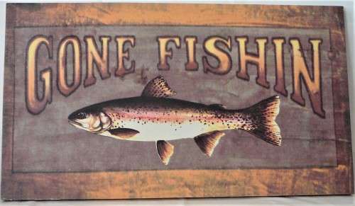 GONE FISHIN' A Canvas Print