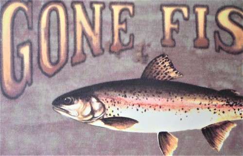 GONE FISHIN' A Canvas Print