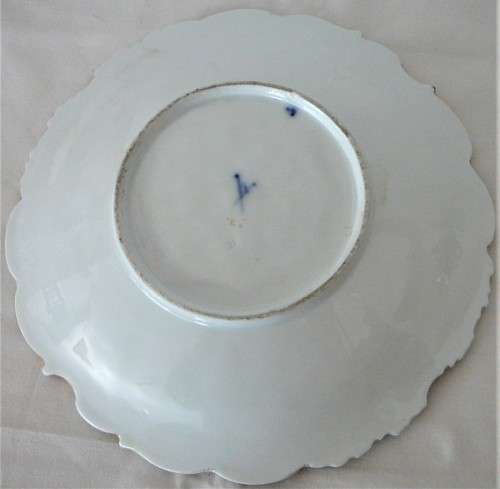 An Antique Meissen Cobalt Blue and Gold  Nut Bowl