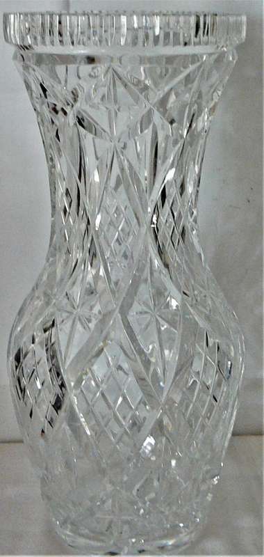 A Beautiful Large Cut Glass Crystal Vase