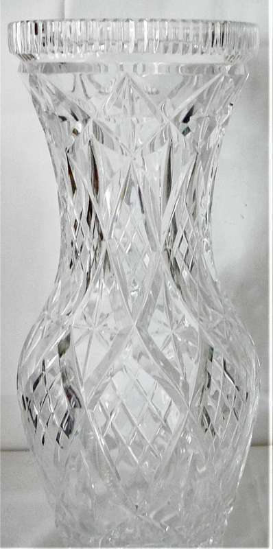 A Beautiful Large Cut Glass Crystal Vase