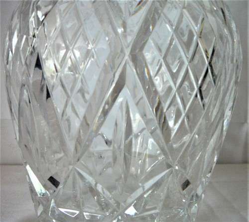 A Beautiful Large Cut Glass Crystal Vase