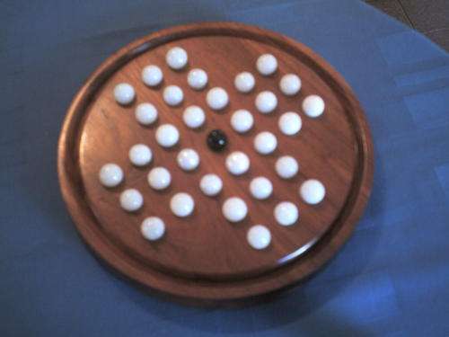 Handmade Wooden Solitaire Board