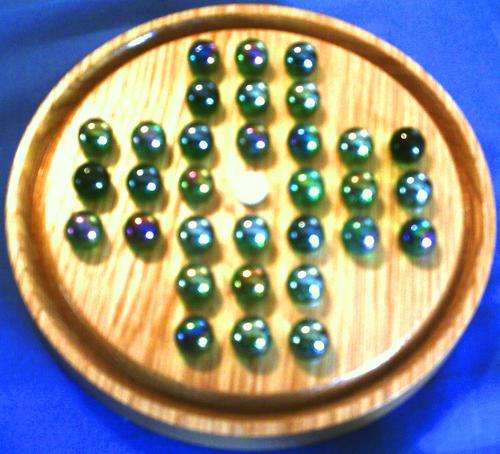Handmade White Oak Solitaire Board