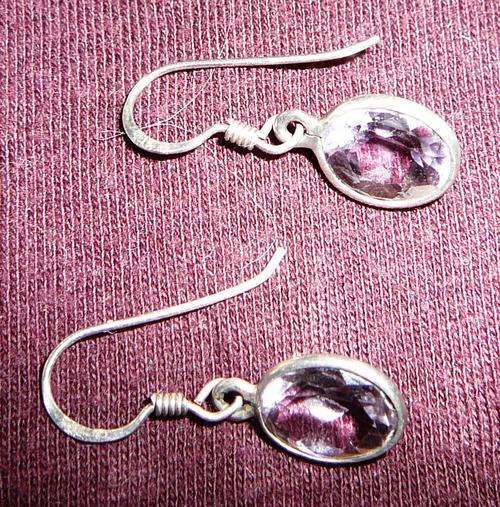 Stunning Silver Coloured Tourmaline Earrings