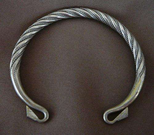 Unusual Twisted Metal Bangle