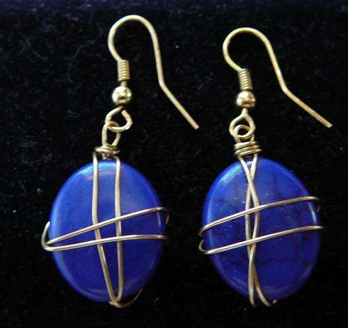 Pretty Blue Stone Earrings