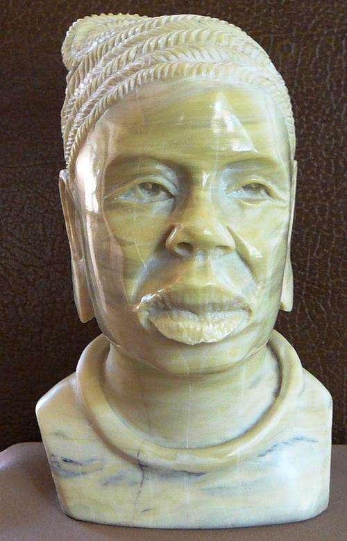Soapstone Bust African Woman