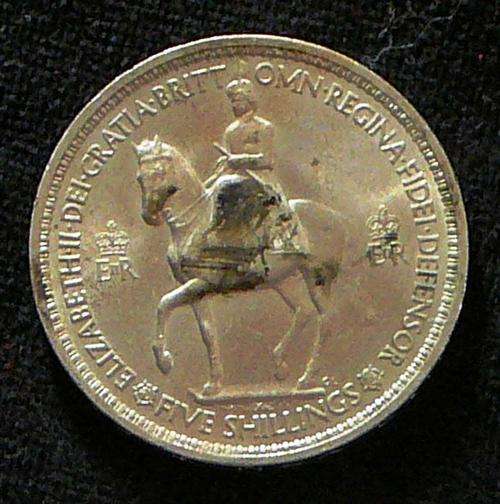 1953 English Coronation Commemorative Five Shillings