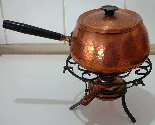 Copper Coated Fondue Set