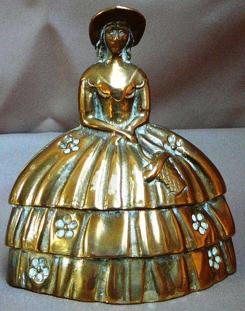 Victorian Lady Brass Bell