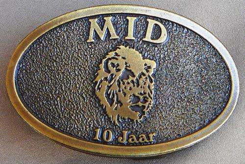 Brass Belt Buckle MID 10 Jaar