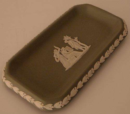 Green Wedgwood Oblong Tray