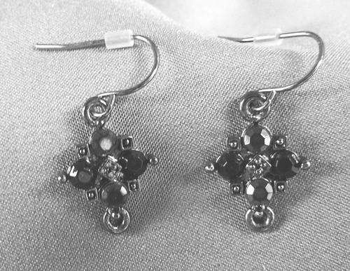 Black Stone Costume Earrings