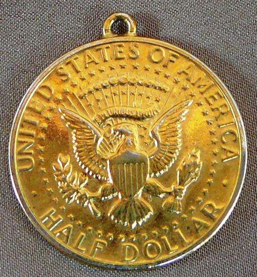 Gold Coloured USA Half Dollar Pendant